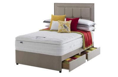 Silentnight 2000 PKT Latex Pillowtop Kingsize 4 Drw Divan Silentnight 2000 PKT Latex Pillowtop Kingsize 4 Drw Divan